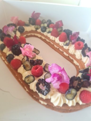 Number Cake fleuri